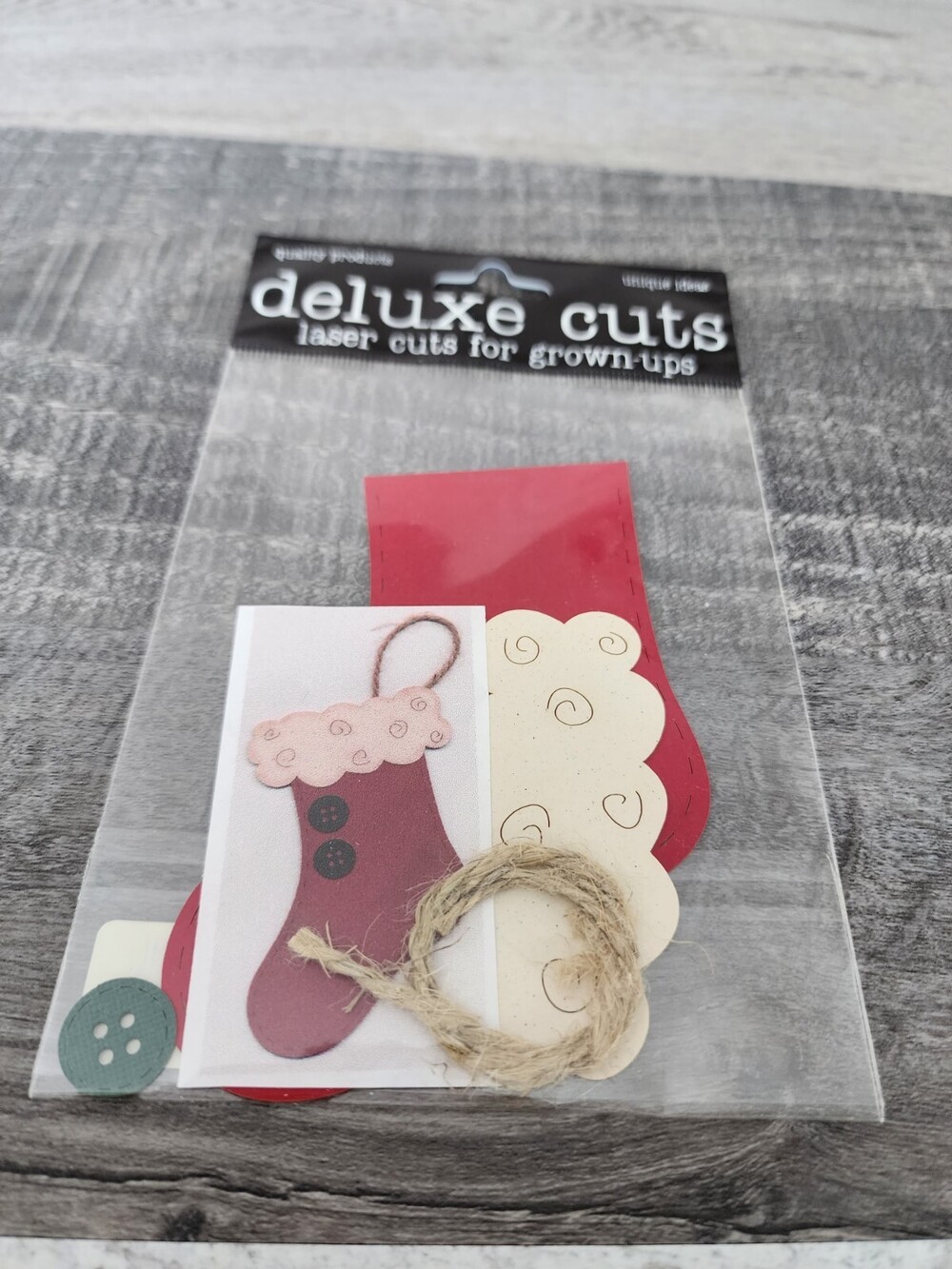Christmas Stocking - Die Cut Laser - New Deluxe Cuts Scrapbooking Retired #29